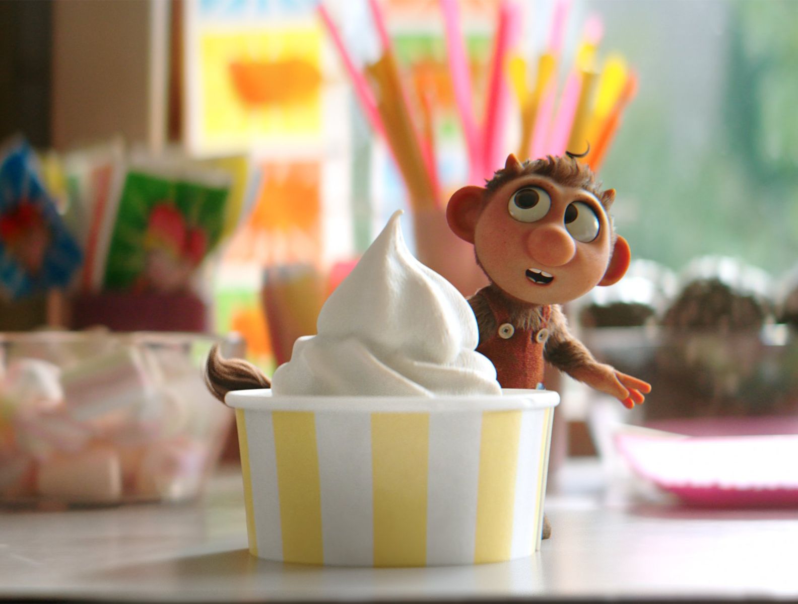Frech wie immer: Billy stibitzt der Verkäuferin einen Eisbecher nach dem anderen. © Neue Visionen Filmverleih